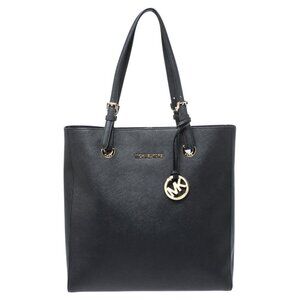 Michael Kors Black Leather Tote Bag